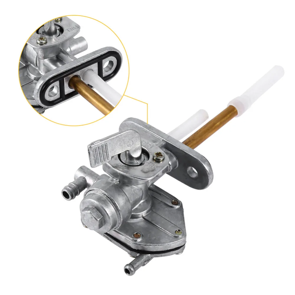 

Fuel Tap Valve Petcock Switch Assembly for SUZUKI 96-03 BANDIT GSF600S GSF1200 Aluminum Silver