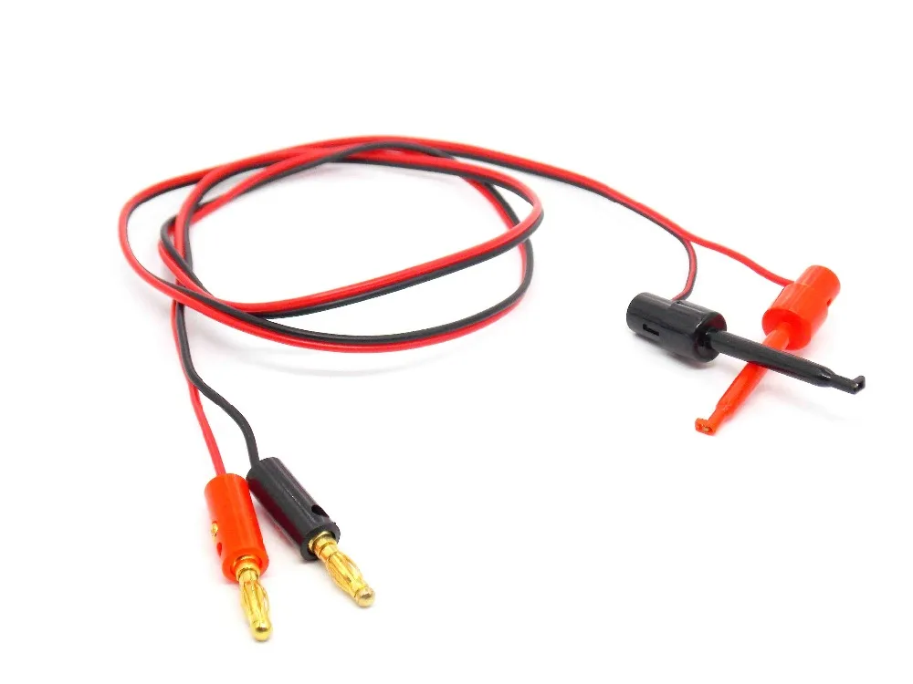 

Hot Multimeter Dual Test Hook Clip to Male Banana Plug Cable 4ft 4 in 1