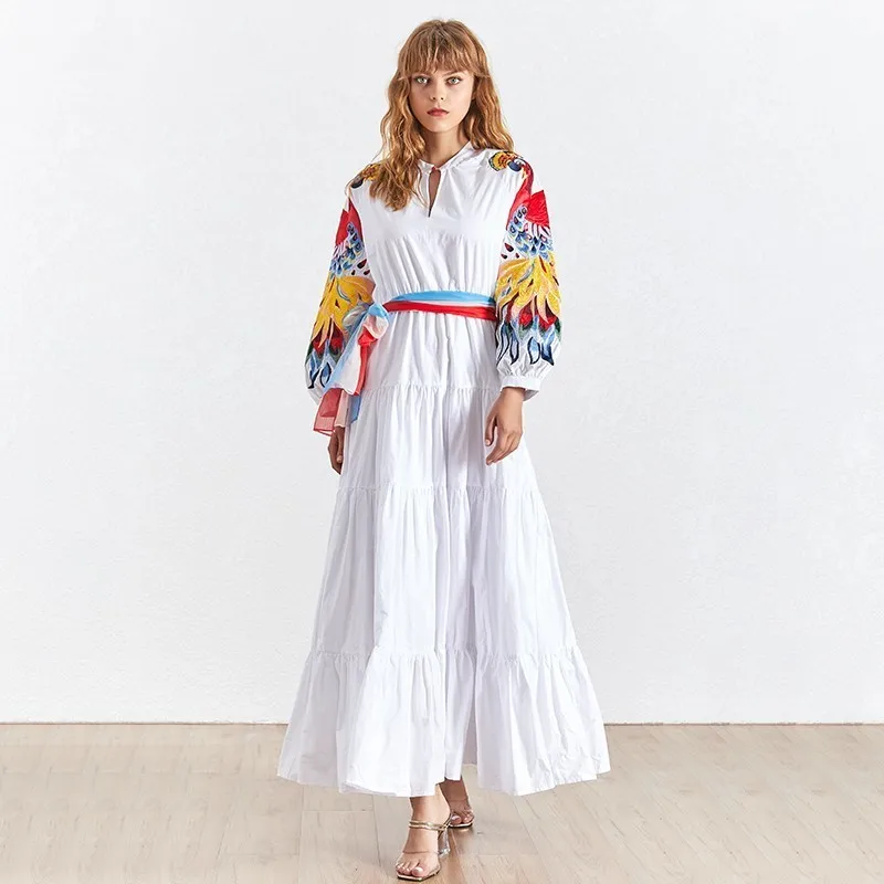 TWOTWINSTYLE Embroidery Patchwork Dress Women O