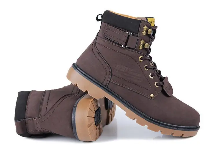Однотонные зимние ботинки для мужчин Новая мода искусственная кожа; обувь из плюша; мужские полусапожки на шнуровке; обувь на квадратном каблуке для мужчин обувь размера плюс