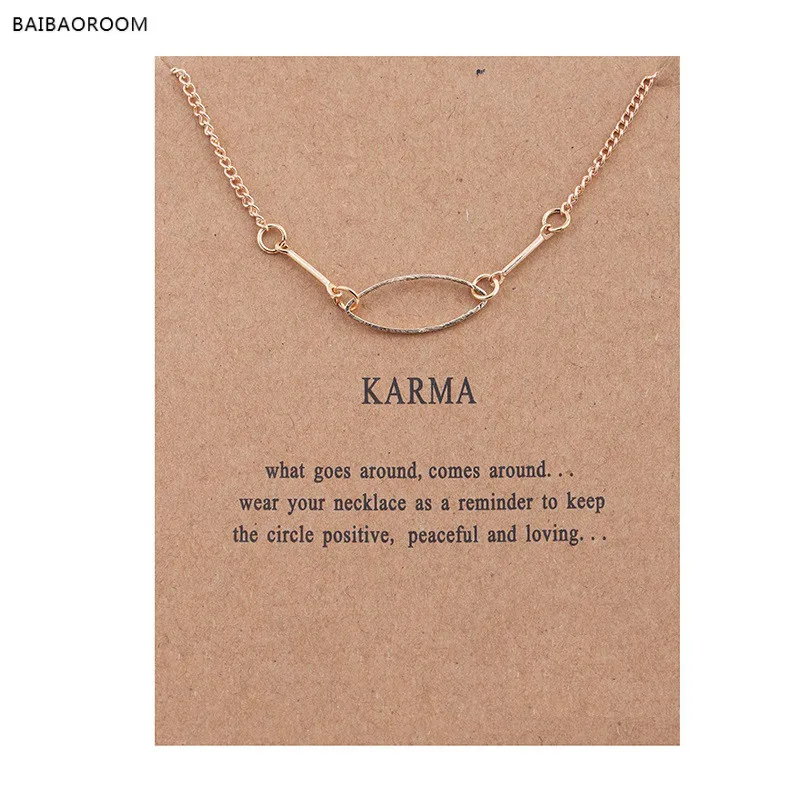 New Gold Plated Bones Karma Oval Alloy Clavicle Pendant Short Necklace