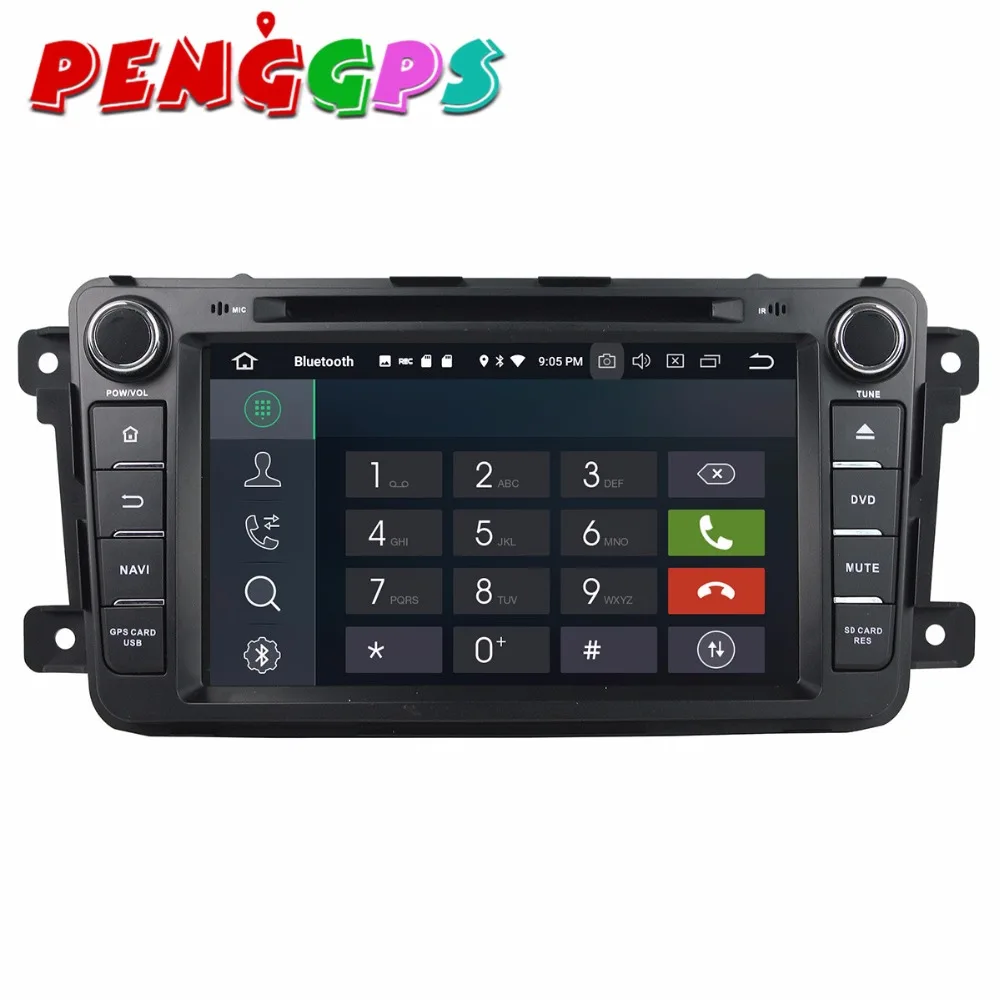 Top 2 din Car Radio GPS Navigation Headunit For Mazda CX-9 2007-2016 Android 8.0 4+32 GB IPS Screen Multimedia Satnav HD Video Audio 5