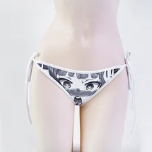 Японские манга печатные сексуальные трусики на шнуровке нижнее белье хипстер Лолита девушки женщины косплей бандажные стильные трусики трусы