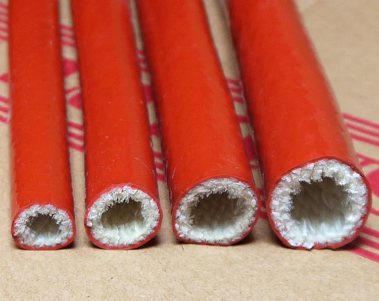 Thickening Fire Proof Tube ID 10mm Silicone Fiberglass Cable Sleeve High Temperature Oil Resistant Insulated Wire Protect Pipe