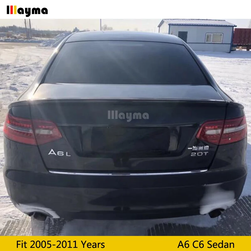 ABT стильный полиуретановый задний спойлер багажника для Audi A6 C6 Sedan 2005-2011 года автомобильный ПУ Спойлер Крыло(не подходит sline& s6& rs6