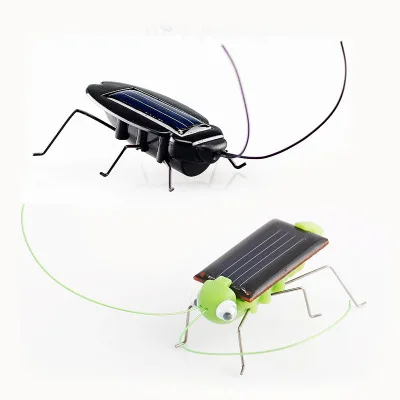 

Mini Kit Novelty kid Solar Energy Powered Spider cockroach Power Robot Bug Grasshopper educational gadget Toy for kids