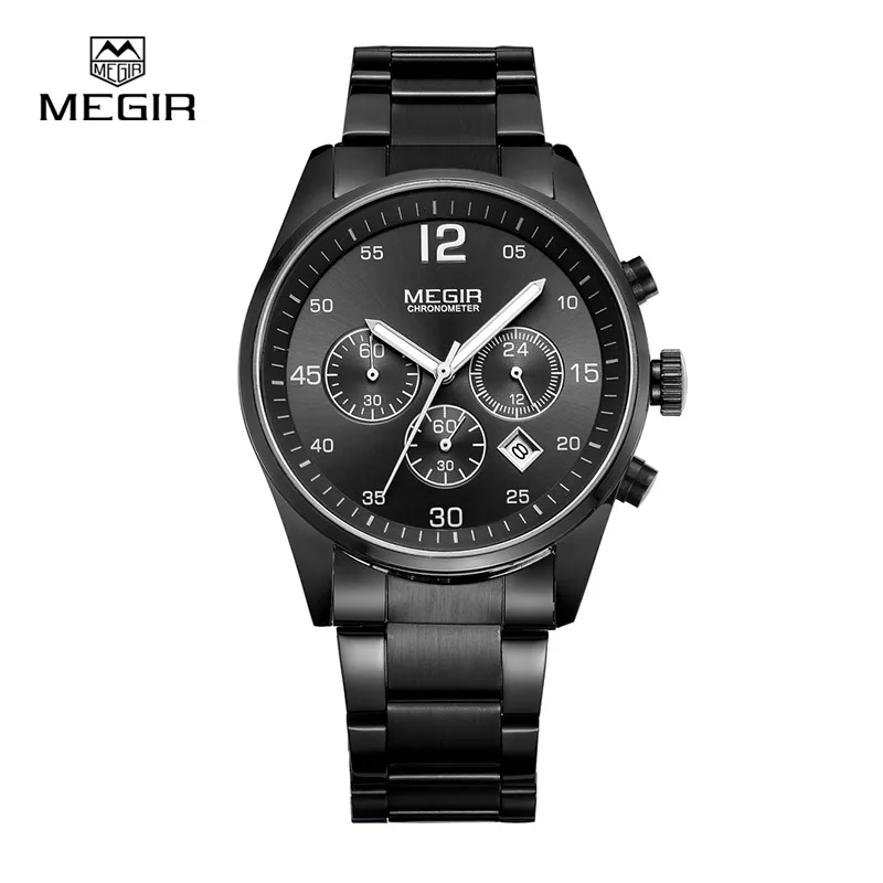 

Megir multifunctional fashion quartz watch man waterproof wristwatch luminous business watches men 2010