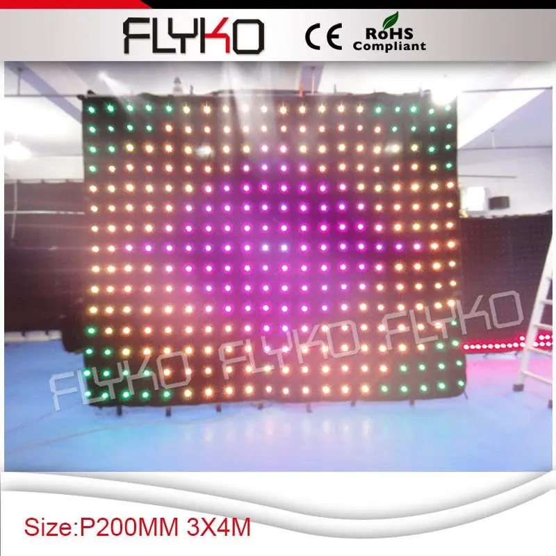 

Free shipping Motion Drape LED Mobile Backdrop 3*4m P200MM