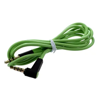 

ABGN Hot-3.5MM Male To Male Car AUX Cord Studio Audio Extension Bent Cable(Green)