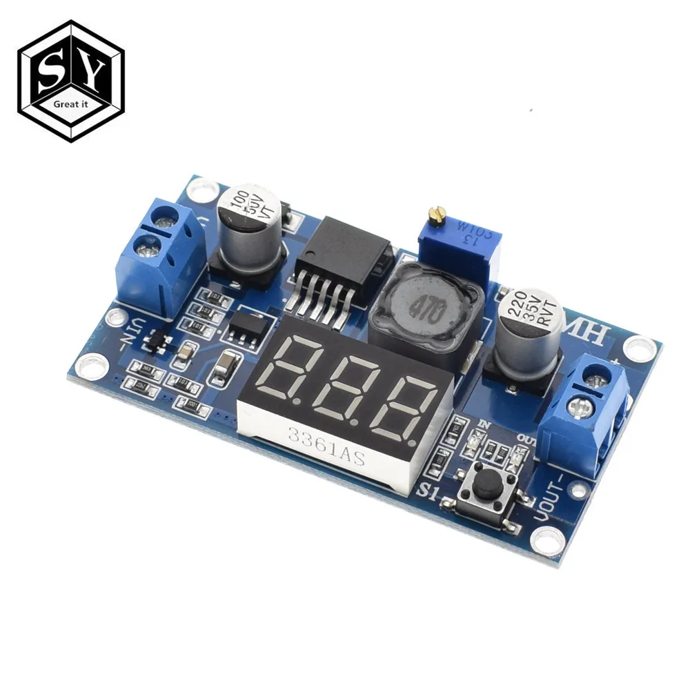 

1PCS Great IT LM2596 LM2596S power module + LED Voltmeter DC-DC adjustable step-down power supply module with digital display