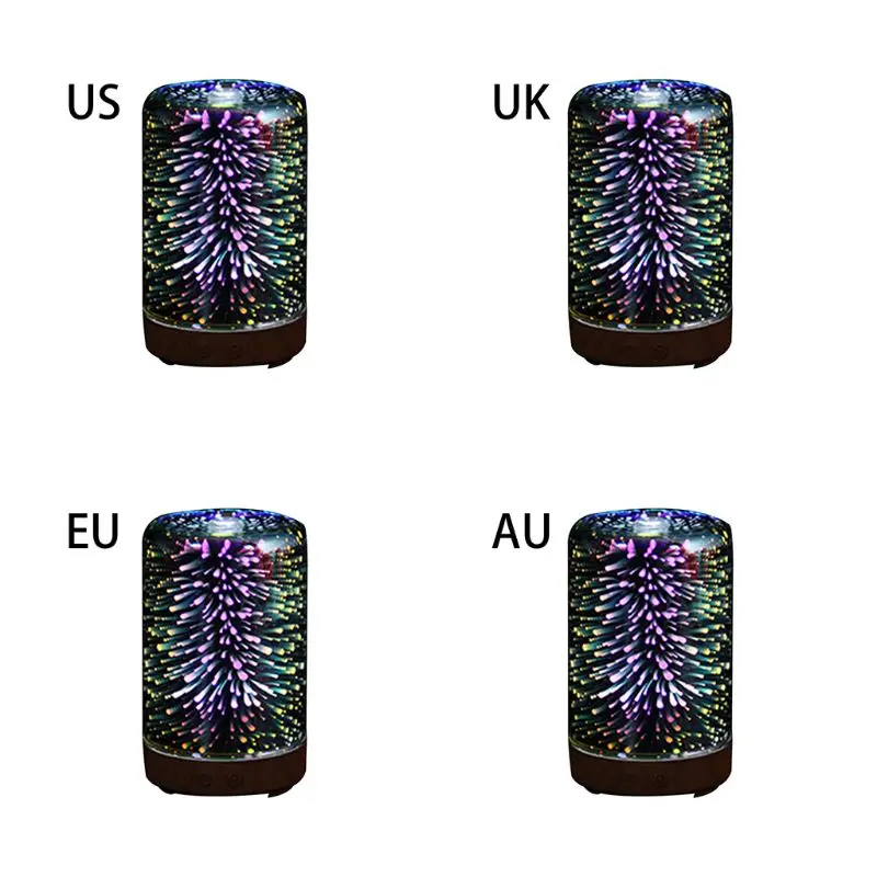 

3D Firework Night Light Ultrasonic Essential Oil Diffuser AU US UK EU Aroma Aromatherapy Fine Fog Humidifier Household Room Car