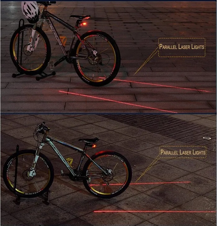 Flash Deal Tail light (5LED+2Laser) free shipping factory Cycling Safety Bicycle Rear Lamp Bike Laser Tail Light Bicicleta Caution TL0007 4