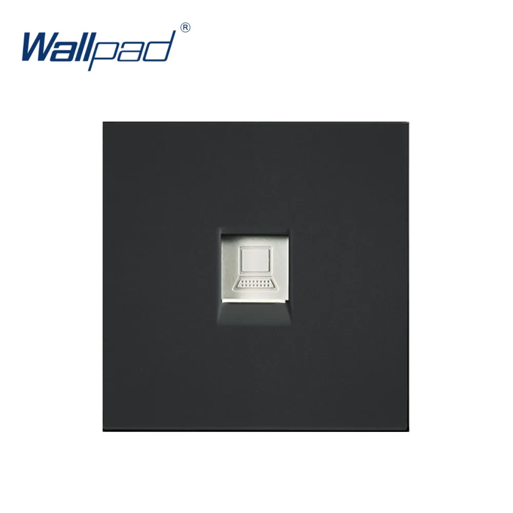 

Wallpad Data Socket Network Computer Outlet Function Key For Wall White And Black Plastic Module Only