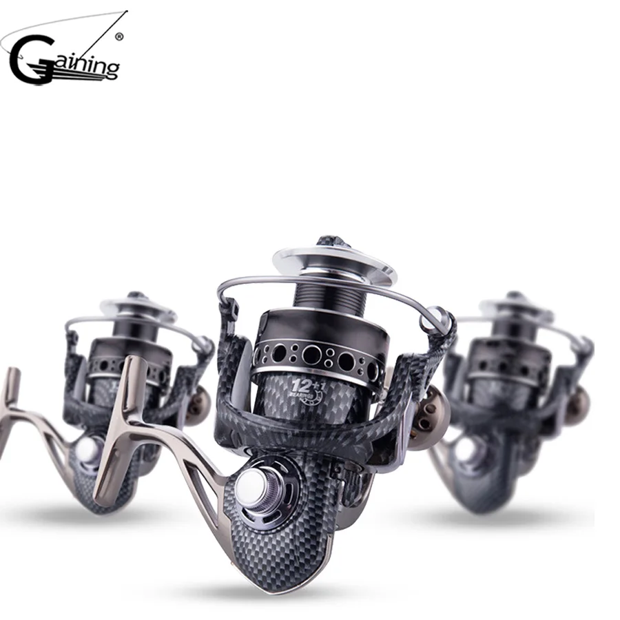 1-1 No Gap Spinning Reel 12+1BBs 2000-7000 Series Aluminum Alloy Body Spinning Reel for Bass Pike Fishing