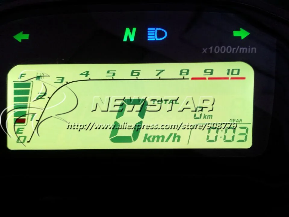 Универсальный мотоцикл lcd цифровой спидометр одометр Регулируемый для любого колеса и strok семь цветов экран регулируемый водонепроницаемый