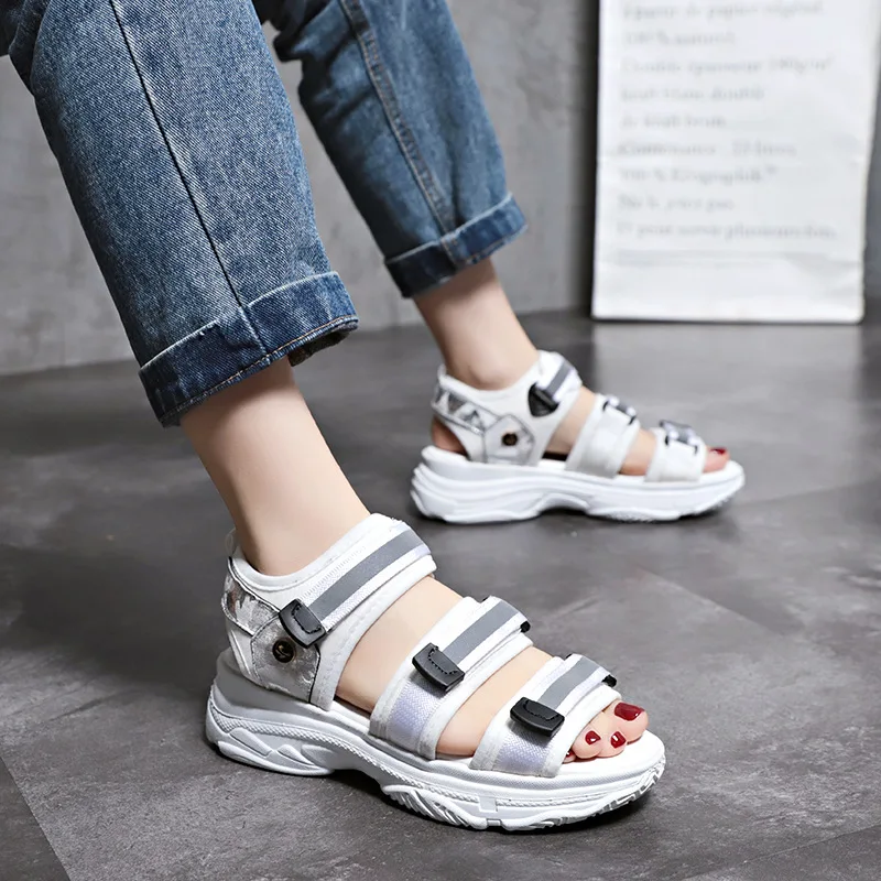 New Women's Sandals Summer High Heels Sandals For Women Chunky Sandal Womens Wedge Platform Shoes Casual Summer platform sandals