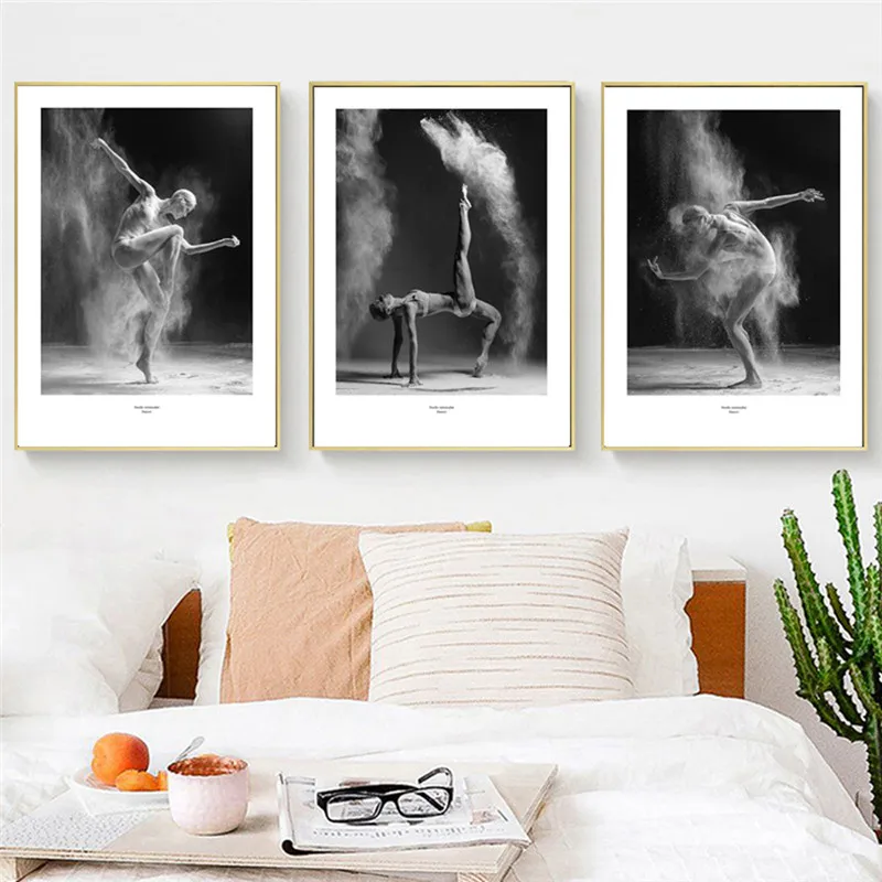 

Nordic black and white ballet photography Wall Art Poster Canvas Art Print dancer canvas painting Wall Picture for Living Room