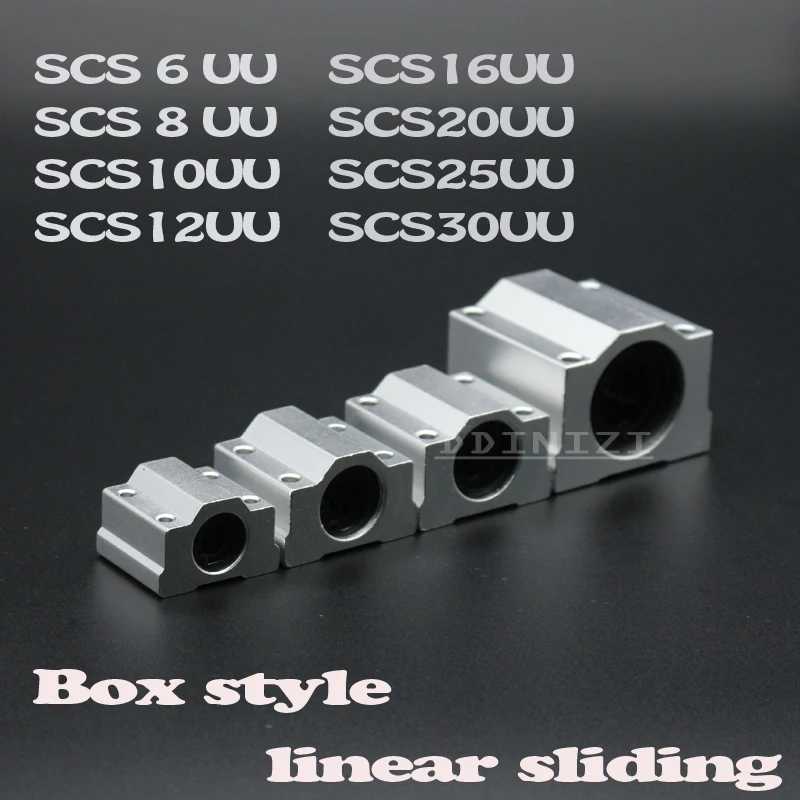 10 шт./лот SC10UU SCS10UU SCS8UU SCS6UU SCS12UU SCS8LUU10mm Линейный шарикоподшипник блок ЧПУ маршрутизатор 3D принтер части