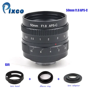 

ADPLO APS-C 50mm f/1.8 Lens + 3GIFT for Nikon 1 / MICRO 4/3 Pentax Q Nex Fuji for canon EOS M camera M10 M3 M2 M X-T2 X-Pro2