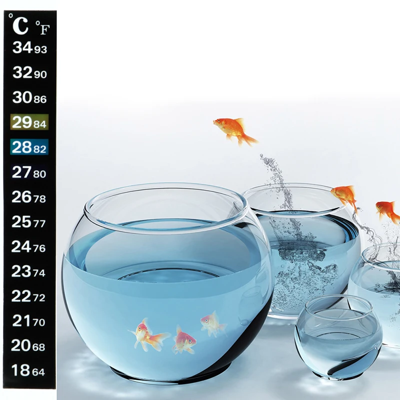 1pc Digital Aquarium Tank Fish Thermometer Temperature Sticker Dual Scale Drop Ship Support