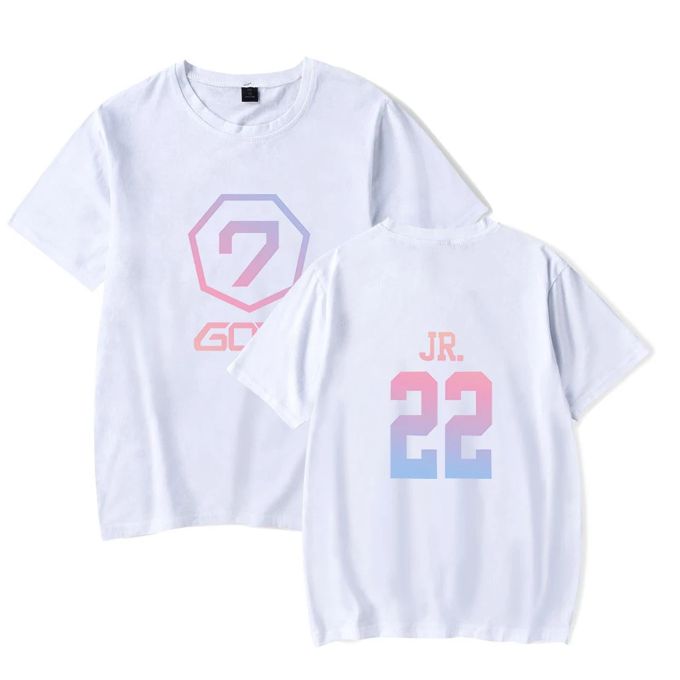 Got7 JR. 22 футболка с круглым вырезом Kpop Повседневная летняя коротким рукавом фанаты