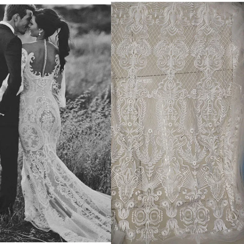 

african lace fabric 2018 high quality lace off white guipure lace fabric