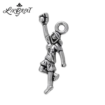 

LIKGREAT Sport Girl Charm Pendant Warm Up Marathon Runner Dance Baseball Girl Jewelry Accessories Making Handmade DIY Gifts