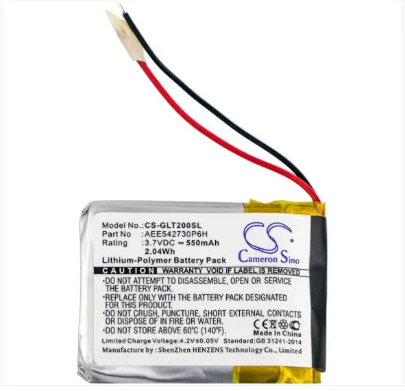 Аккумулятор Cameron Sino 550mAh для GOLF BUDDY CT2 DSC-CT2-100 AEE542730P6H