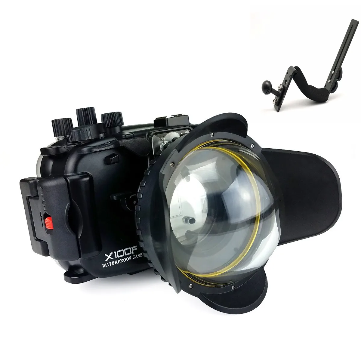 

Seafrogs 40M Waterproof Camera Bags Underwater Diving housing case for Fujifilm X100F w/ Fisheye Lens