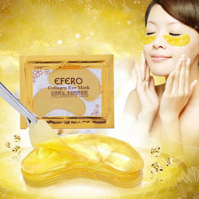 

efero Gold Mask Crystal Collagen Eye Mask Anti-Aging Face Skin Care Beauty Eye Patches Moisturizing Patches for Eye Mask 20Packs