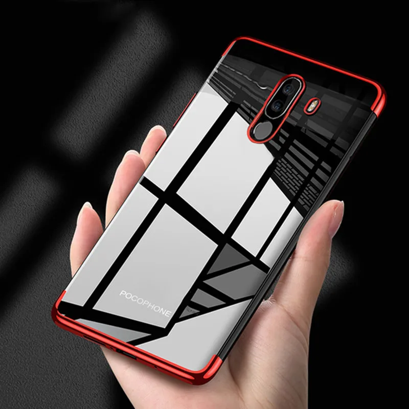 

For Xiaomi Pocophone F1 Case Electroplating TPU Case For Xiomi pocophone f 1 360 Full Cover For Xiomi pocophone f1 Phone Case