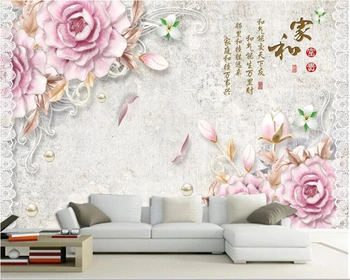 

beibehang Custom papier peint mural 3d Chinese home and rich relief photo wallpaper TV background wall wallpaper for walls 3 d