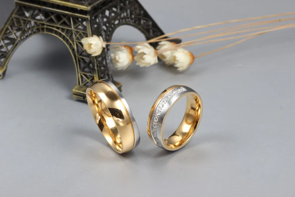 Новые CZ кольца для влюбленных обручальные мужские и женские кольца для брачных любовных колец