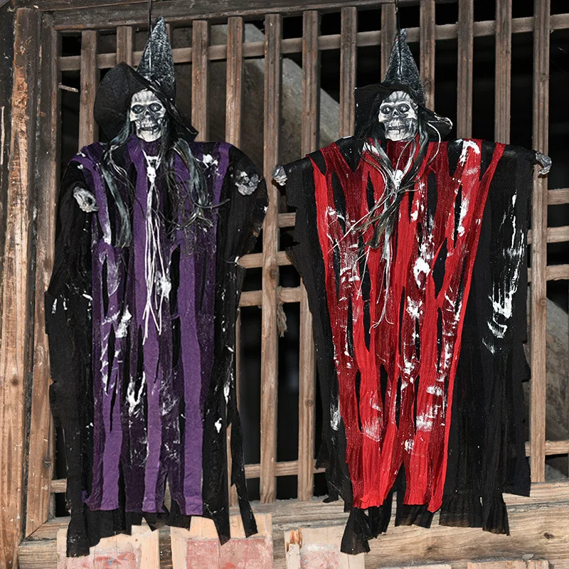 halloween decoration horror props skeleton devil little spirits haunted house electric supplies sound glowing voice control