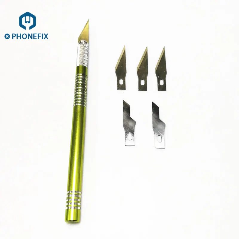 2kinds 6pcs Blades Non Slip Metal Scalpel Knife Tools Kit