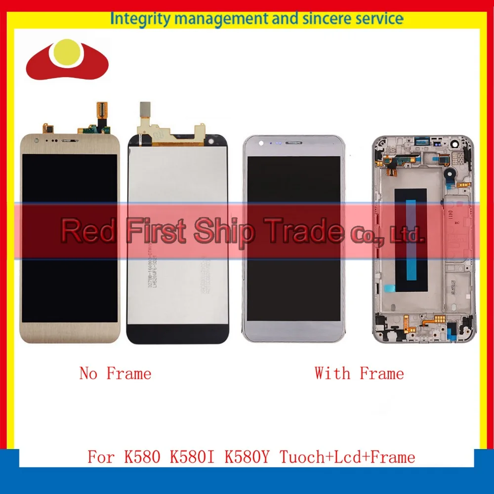 

High Quality 5.2" For LG X Cam K580 K580I K580Y Full Lcd Display With Touch Screen Digitizer Assembly Complete +Frame Gray Gold