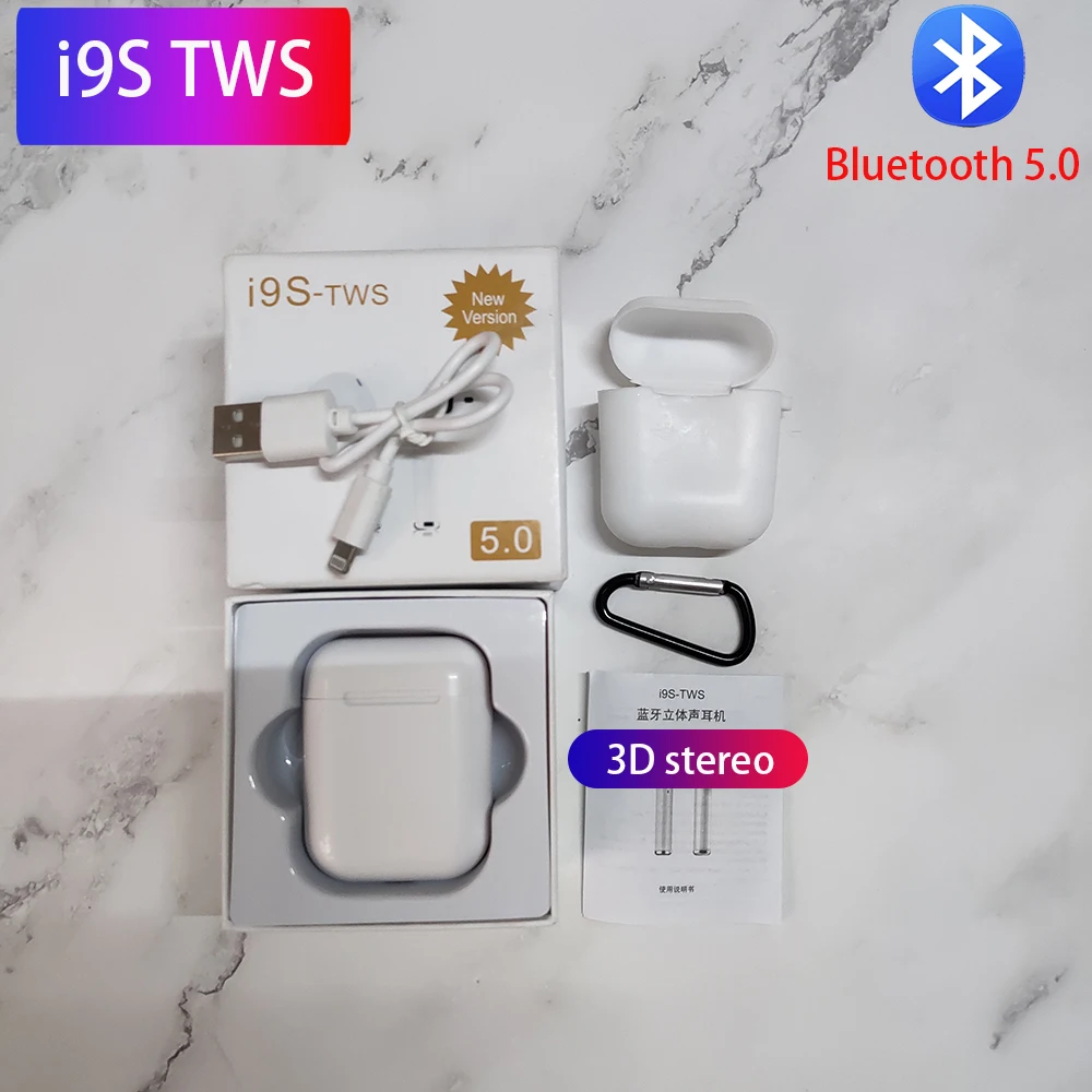 I12 Tws 5,0 Bluetooth спортивные наушники игровая гарнитура i7S i18 i9s стерео беспроводные наушники с микрофоном зарядная коробка