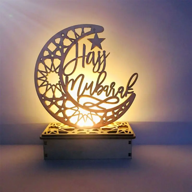 Новый LED Eid Al Adha Mubarak Декор Moon Star Islam hajj подвесная тарелка с украшением для