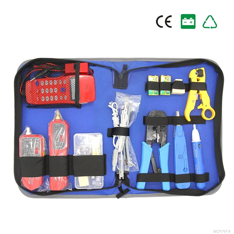 

Network Combination Cable Wire Tester Crimping Cutter Punch Down Tools Kit RJ11 RJ45 Phone Checker Computer Tool Repair Kit