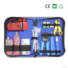 Network Combination Cable Wire Tester Crimping Cutter Punch Down Tools Kit RJ11 RJ45 Phone Checker Computer