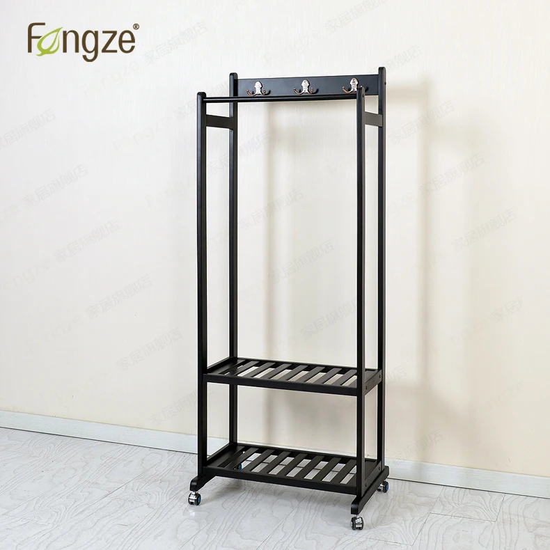 

FengZe Furnishing FZ909B Modern Cloth HanAger Hat Rack Solid oak birchWood Living Standing Hanger Scarves Hats Bags Cloth Shelf