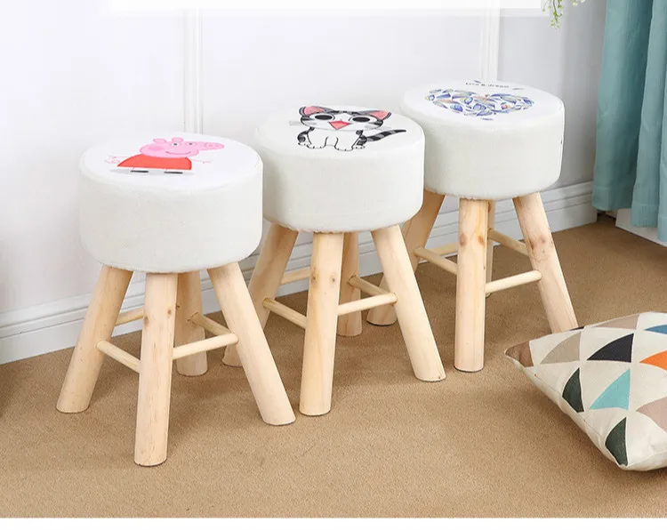 Домашний простой современный диван-табурет, модный стул для макияжа, креативная скамейка, гостиная, твердая деревянная мебель для детей