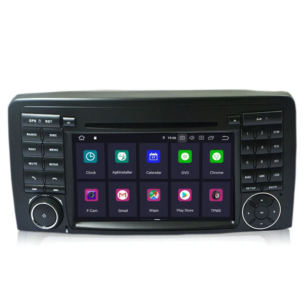 Excellent COIKA 7" Quad Core Android 9.0 Car Head Unit DVD PlayerFor Mercedes-Benz W251 R280 R300 R320 R350 R500 GPS Navi Radio WIFI 4G BT 2