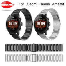 22 мм из нержавеющей стали браслет для Xiaomi Huami Amazfit Stratos 2 2th темп Ремешок Браслет smart watch band
