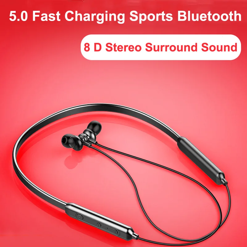 Спортивные Беспроводные наушники тяжелый бас Bluetooth V5.0 наушники для телефона Беспроводной наушники гарнитура с микрофоном Музыка