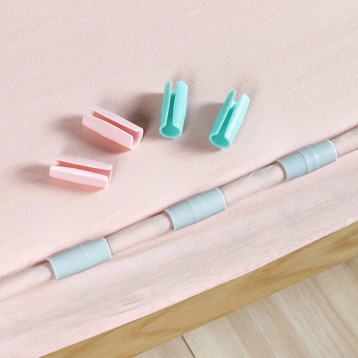 

12 PCS Bed Sheet Grippers Fastening Buckle Mattress Grippers Clips Clothes Pegs Fasteners Blankets Quilt Fixer Clip