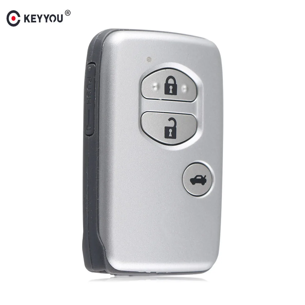 KEYYOU 3 кнопки дистанционного ключа автомобиля чехол для Toyota Camry Highlander VIOS Yaris Prado Crown