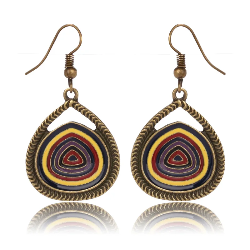 Bohemian gold Drop Earrings Long Earings For Women Acrylic Alloy Jewelry 2016 Fashion Rhinestone Vintage Statement | Украшения и