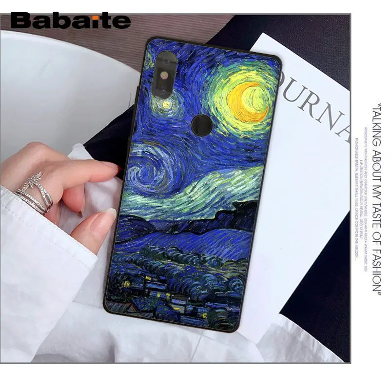 Vintage Art Floral Plant Vincent Van Gogh Starry Sky Oil Painting
