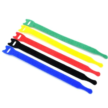

10pcs Shot Hook Velcro Strap No Degumming Storage Cable Tie Cable Management Tape 13*205mm Organizador Cables